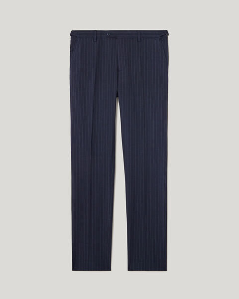 Pinstripe Tailored Pant, Navy, hi-res